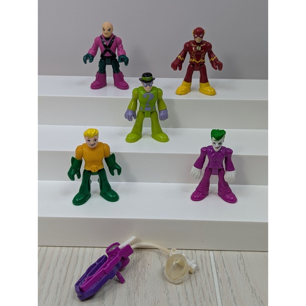 Imaginext‎ DC Super Friends Flash Joker Riddler Aquaman Lex Luthor Figures Lot